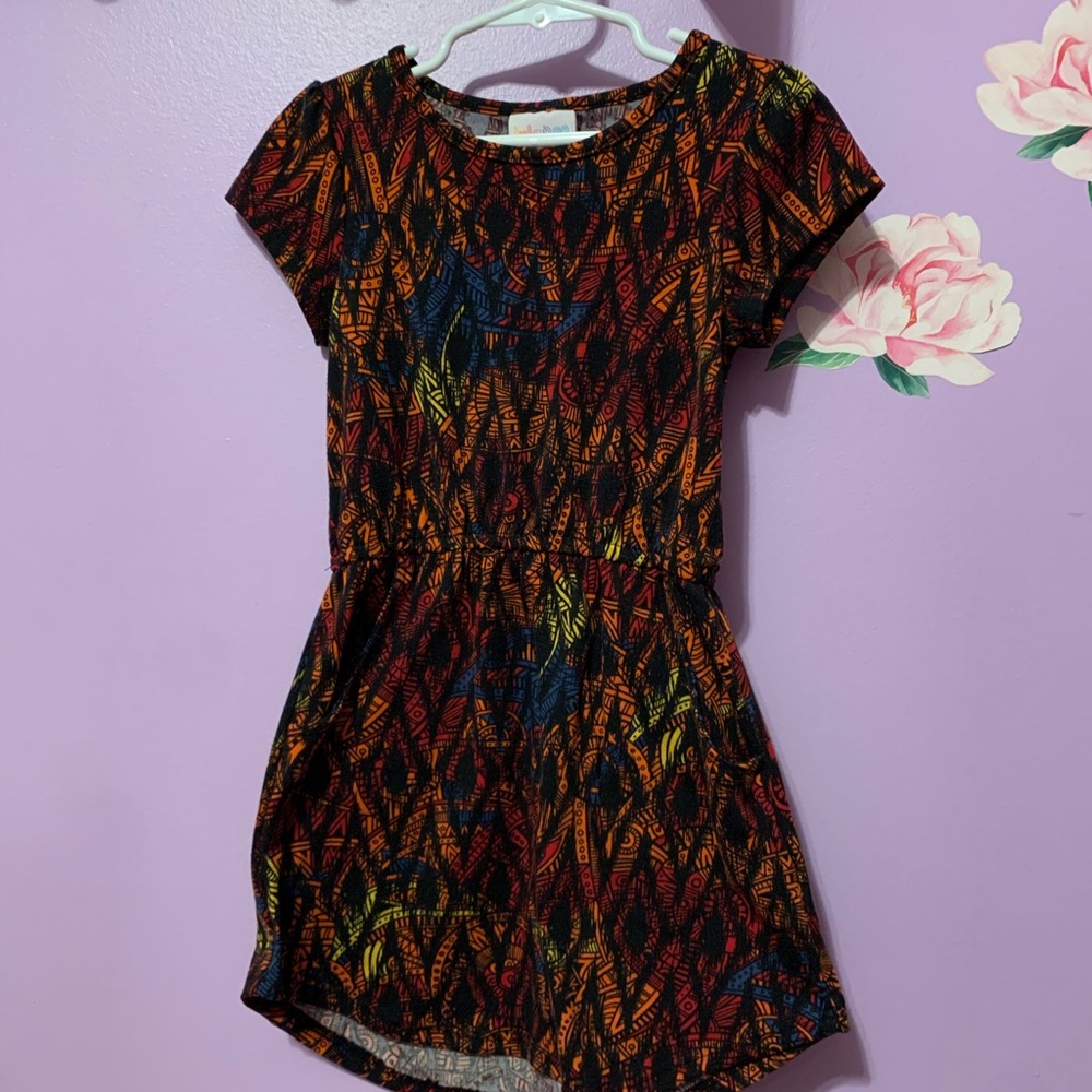 Lularoe girls dress tribal print